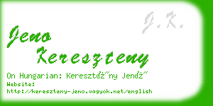 jeno kereszteny business card